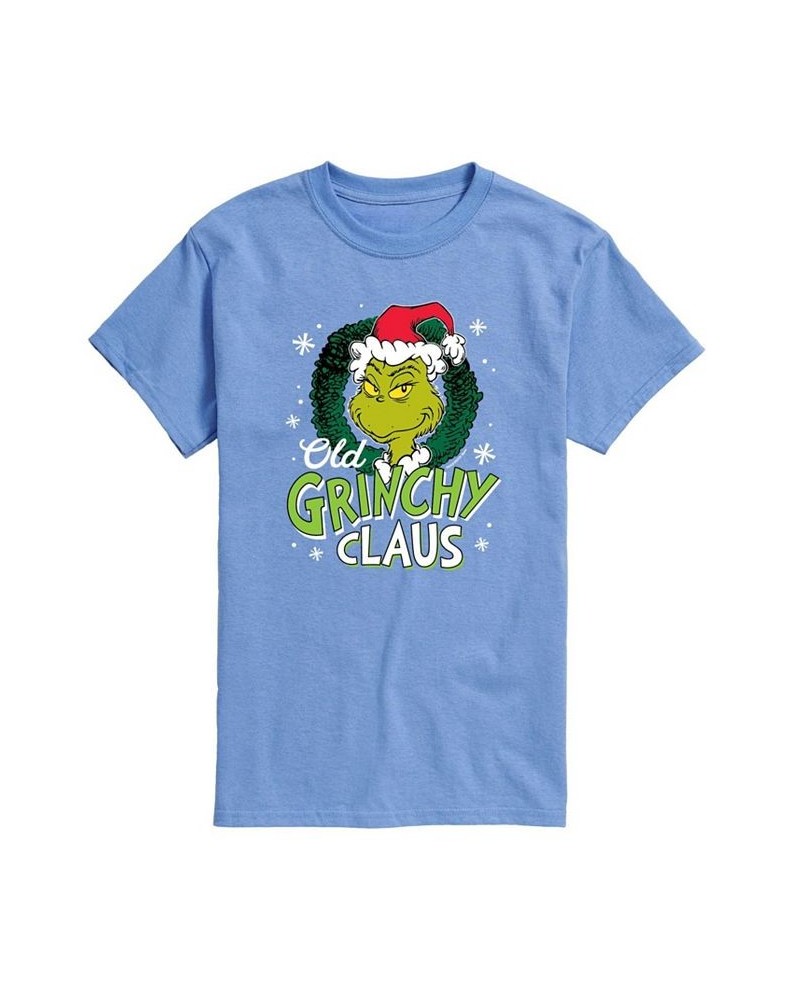 Men's Dr. Seuss The Grinchy Claus Graphic T-shirt Blue $17.50 T-Shirts