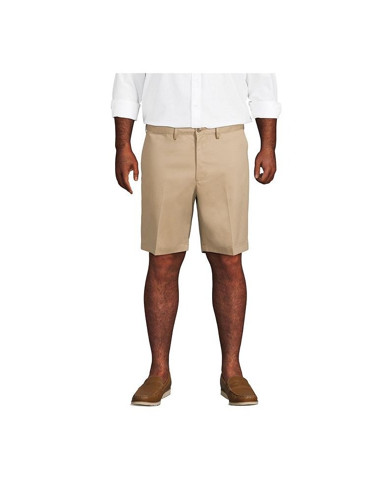 Men's Big and Tall Comfort Waist 9 Inch No Iron Chino Shorts Tan/Beige $31.48 Shorts