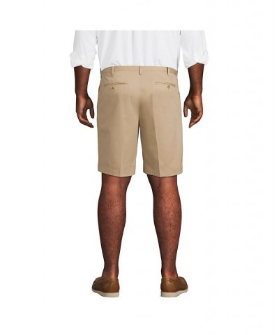 Men's Big and Tall Comfort Waist 9 Inch No Iron Chino Shorts Tan/Beige $31.48 Shorts