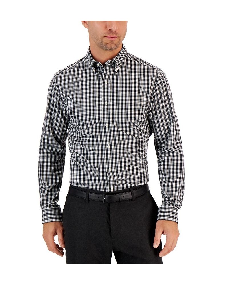 Men's Moral Slim-Fit Plaid Button-Down Performance Dress Shirt Multi $18.19 Dress Shirts