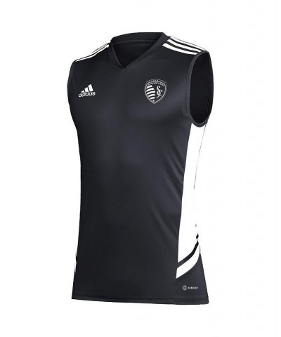 Men's Black, White Sporting Kansas City Sleeveless Training Jersey $23.10 Jersey