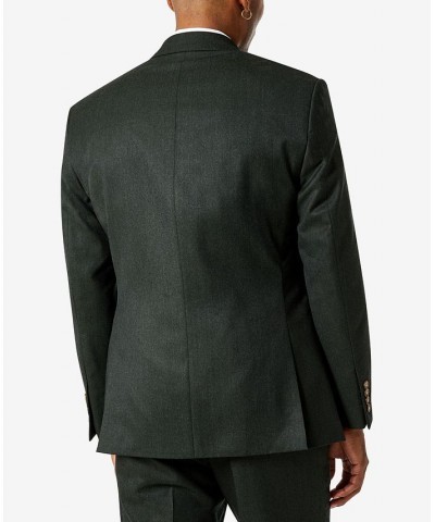 Men's Classic-Fit Wool Suit Green Flannel $66.60 Suits