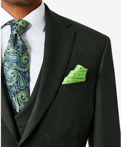 Men's Classic-Fit Wool Suit Green Flannel $66.60 Suits