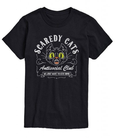 Men's Scaredy Cats Classic Fit T-shirt Black $19.24 T-Shirts