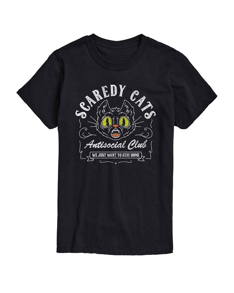 Men's Scaredy Cats Classic Fit T-shirt Black $19.24 T-Shirts