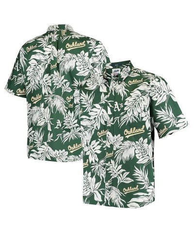 Men's Green Oakland Athletics Aloha Button-Down Shirt $44.72 Shirts