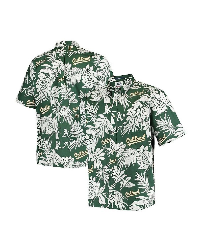 Men's Green Oakland Athletics Aloha Button-Down Shirt $44.72 Shirts