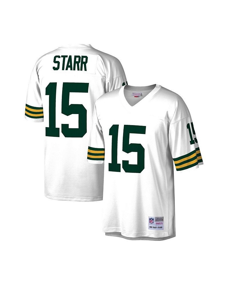 Men's Bart Starr White Green Bay Packers 1969 Legacy Replica Jersey $61.20 Jersey