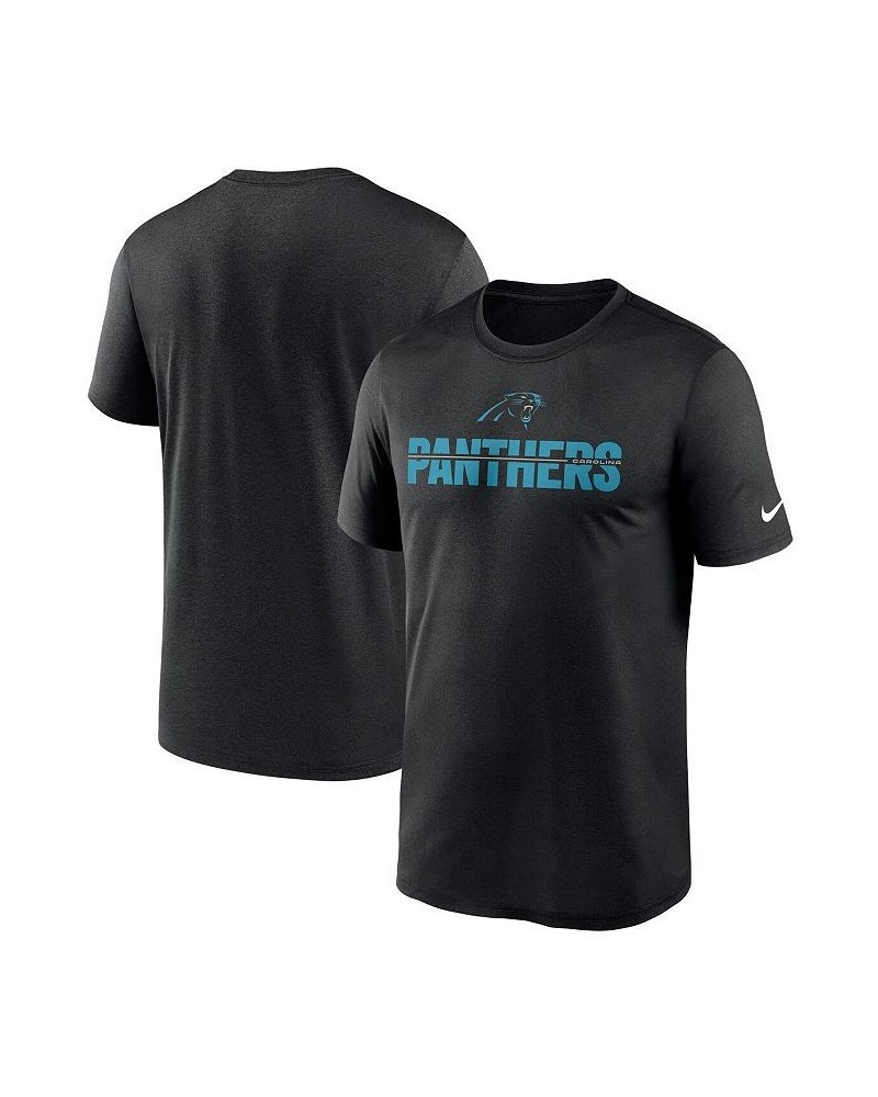 Men's Black Carolina Panthers Legend Microtype Performance T-shirt $22.05 T-Shirts