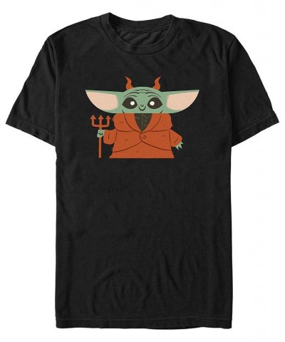 Men's Star Wars Mandalorian Devil Child Short Sleeves T-shirt Black $19.94 T-Shirts