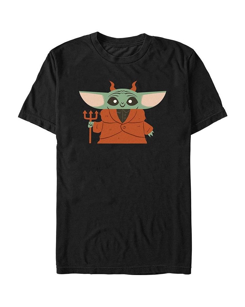 Men's Star Wars Mandalorian Devil Child Short Sleeves T-shirt Black $19.94 T-Shirts