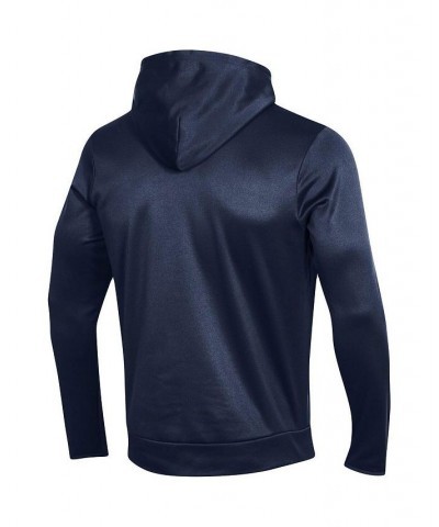 Men's Navy Howard Bison Logo Stripe Fleece Pullover Hoodie $45.00 Sweatshirt