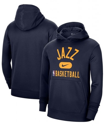 Men's Navy Utah Jazz 2021-2022 Spotlight On Court Performance Practice Pullover Hoodie $26.66 Sweatshirt