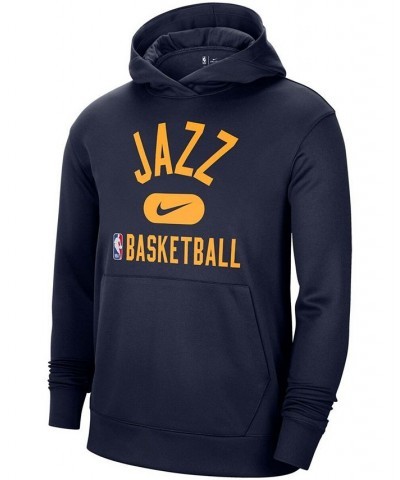 Men's Navy Utah Jazz 2021-2022 Spotlight On Court Performance Practice Pullover Hoodie $26.66 Sweatshirt