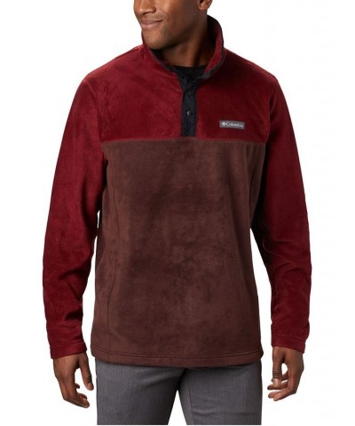 Men's Steens Mountain Half Snap Fleece Red $24.20 Sweatshirt