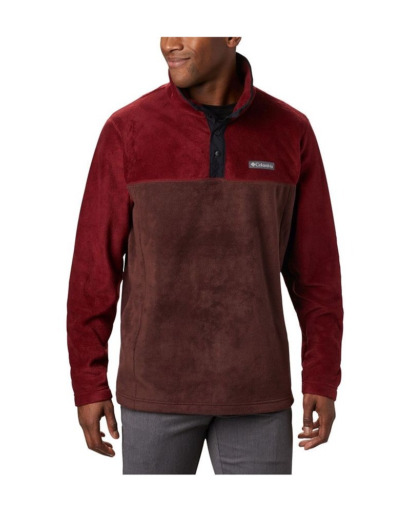 Men's Steens Mountain Half Snap Fleece Red $24.20 Sweatshirt