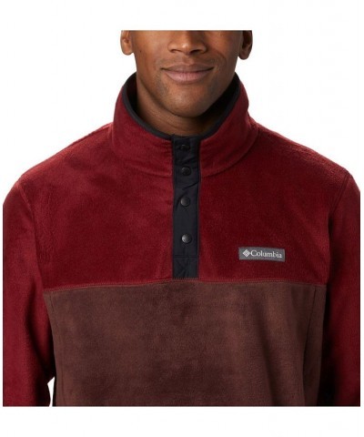 Men's Steens Mountain Half Snap Fleece Red $24.20 Sweatshirt