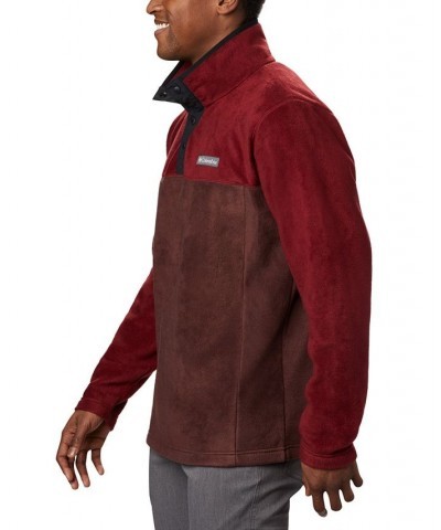 Men's Steens Mountain Half Snap Fleece Red $24.20 Sweatshirt