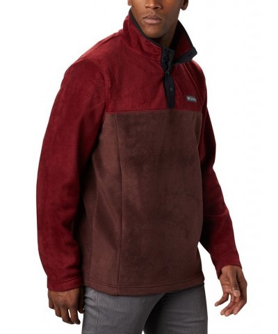 Men's Steens Mountain Half Snap Fleece Red $24.20 Sweatshirt