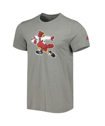 Men's Heathered Gray Louisville Cardinals Vintage-Like Logo Tri-Blend T-shirt $20.79 T-Shirts