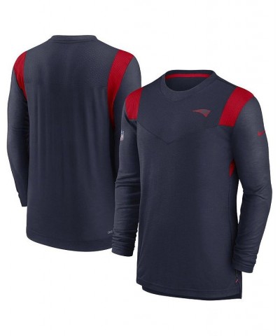 Men's Navy New England Patriots Sideline Tonal Logo Performance Player Long Sleeve T-shirt $38.24 T-Shirts