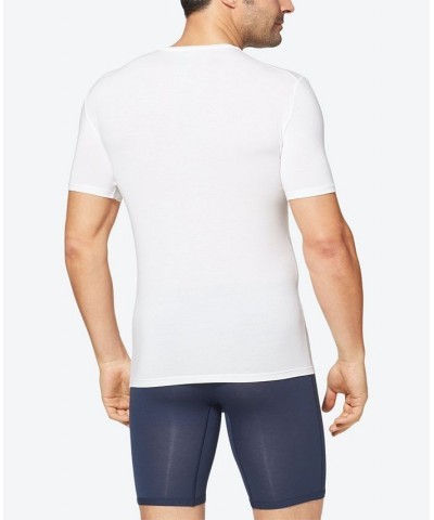 Men's Second Skin High V Neck Undershirt White $25.97 Undershirt
