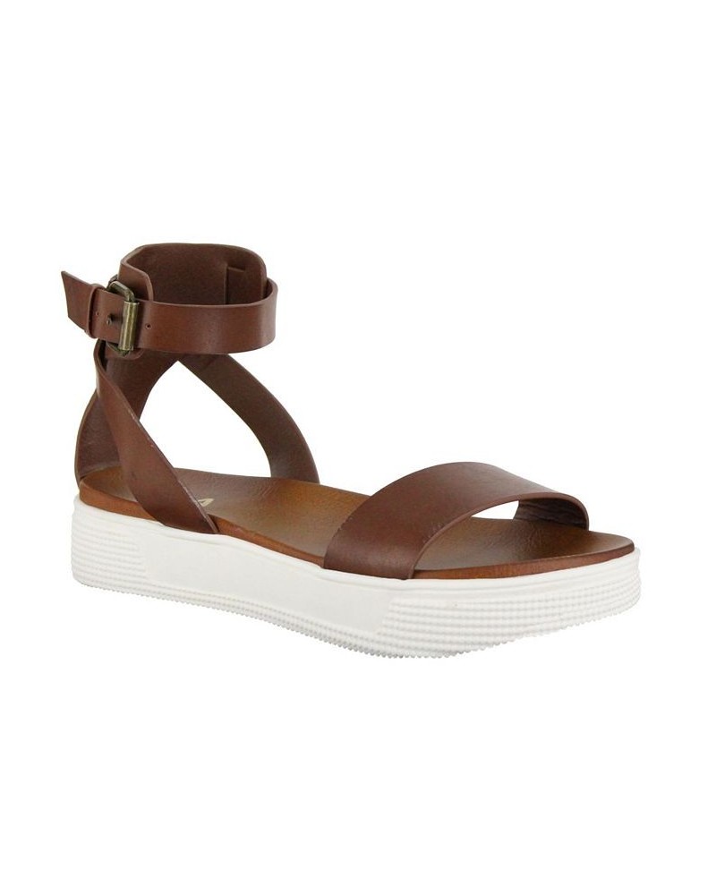 Women's Ellen Sandals Brown $33.60 Shoes