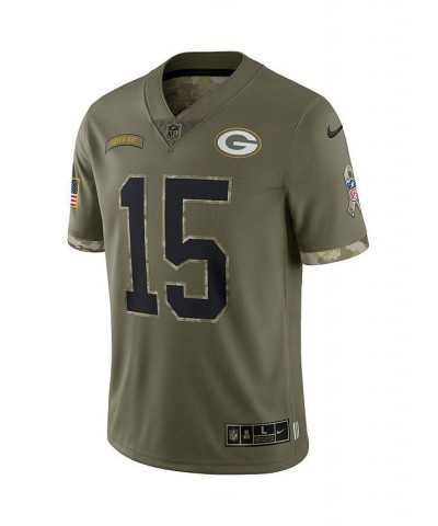 Men's Bart Starr Olive Green Bay Packers 2022 Salute To Service Retired Player Limited Jersey $60.90 Jersey