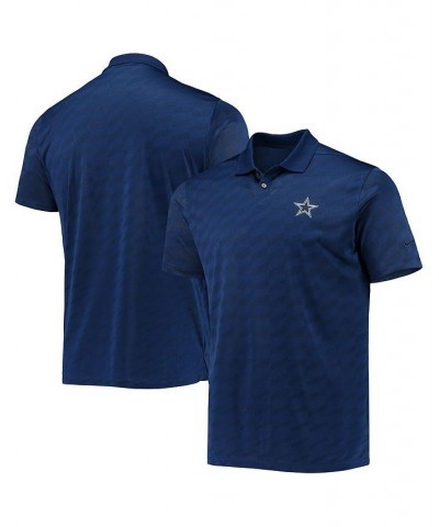 Men's Navy Dallas Cowboys Jacquard Wing Performance Polo Shirt $44.19 Polo Shirts