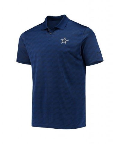 Men's Navy Dallas Cowboys Jacquard Wing Performance Polo Shirt $44.19 Polo Shirts