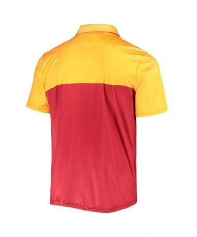 Men's Gold, Red Kansas City Chiefs Retro Colorblock Polo Shirt $23.10 Polo Shirts