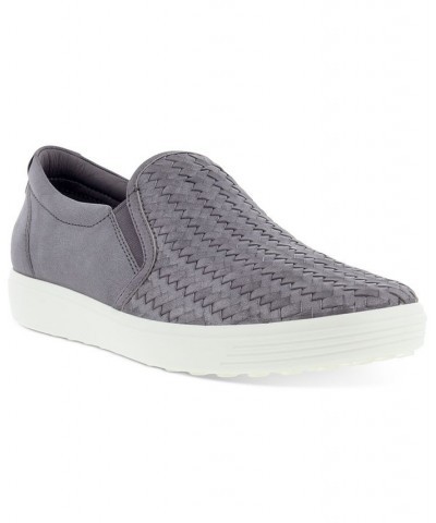 Women's Soft 7 Woven Slip-On Sneakers Blue $75.60 Shoes