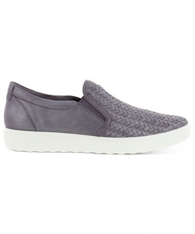 Women's Soft 7 Woven Slip-On Sneakers Blue $75.60 Shoes