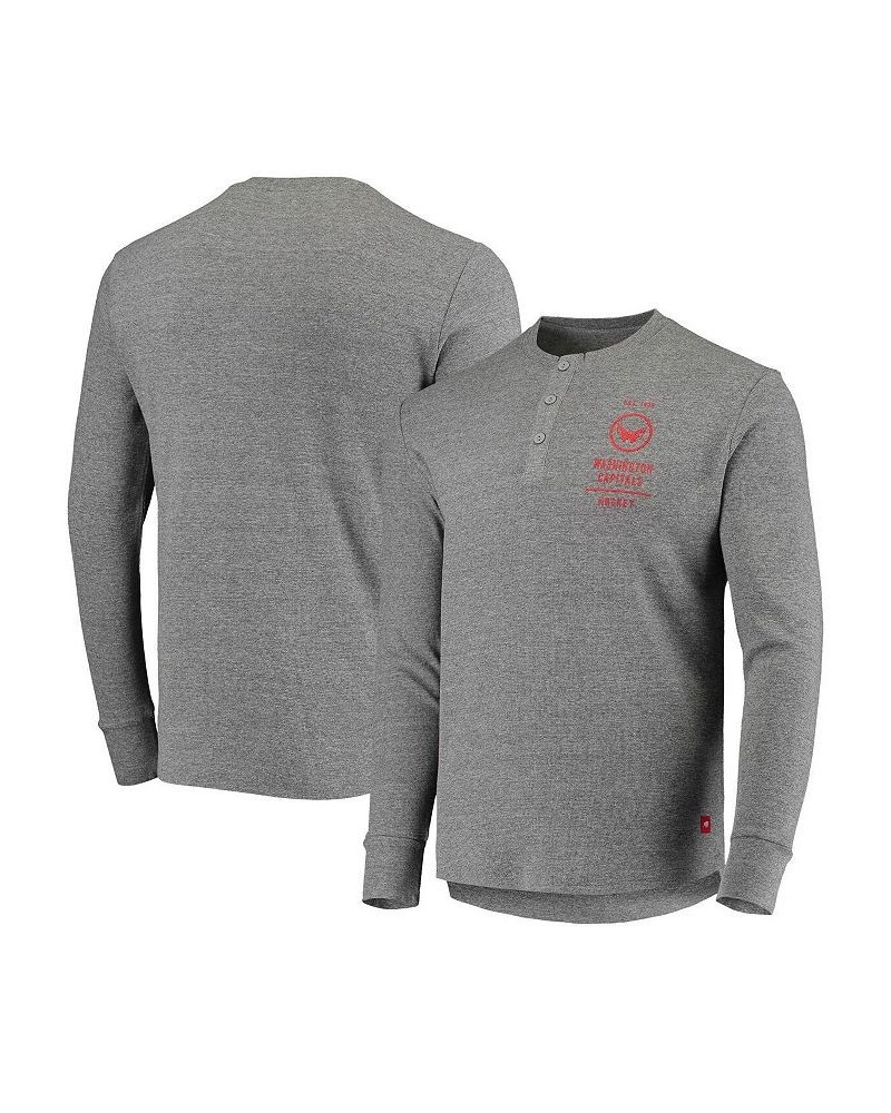 Men's Heathered Gray Washington Capitals Campbell Long Sleeve T-shirt $27.30 T-Shirts