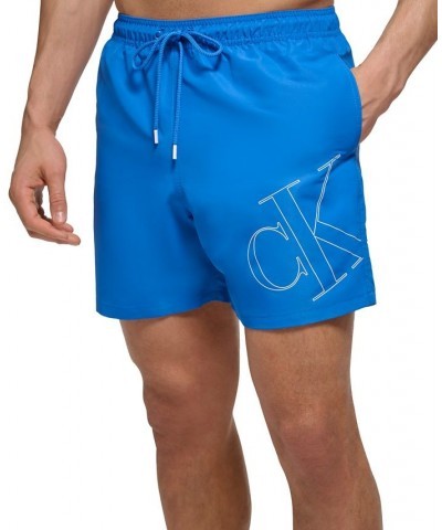 Men's 5" CK Outline Logo Swim Trunks PD04 $36.84 Swimsuits