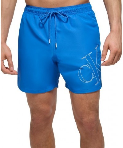 Men's 5" CK Outline Logo Swim Trunks PD04 $36.84 Swimsuits