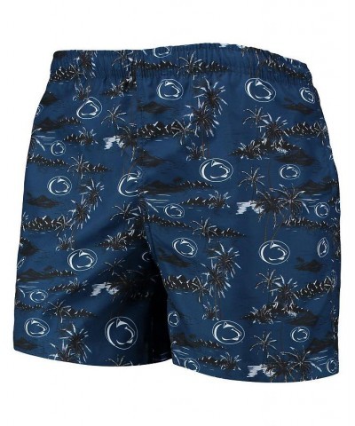 Men's Navy Penn State Nittany Lions Island Palm Swim Trunks $19.74 Swimsuits