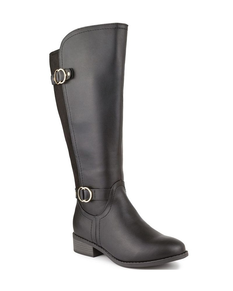 Leandraa Wide-Calf Riding Boots Black $32.50 Shoes