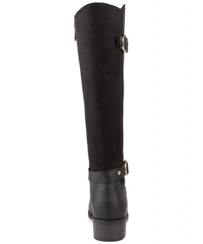 Leandraa Wide-Calf Riding Boots Black $32.50 Shoes