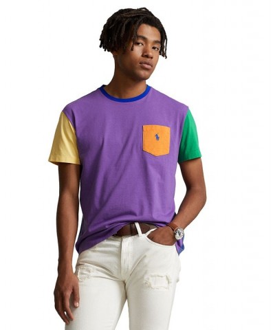 Men's Classic-Fit Jersey Pocket T-Shirt Purple $29.89 T-Shirts