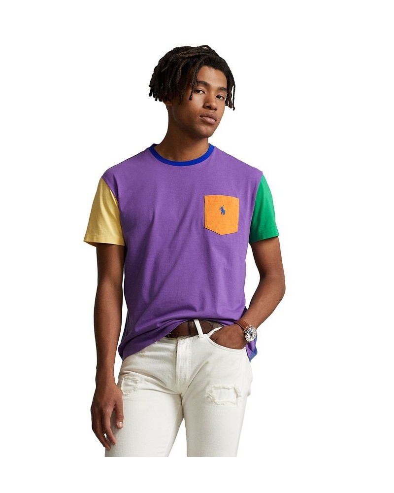 Men's Classic-Fit Jersey Pocket T-Shirt Purple $29.89 T-Shirts