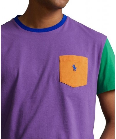 Men's Classic-Fit Jersey Pocket T-Shirt Purple $29.89 T-Shirts