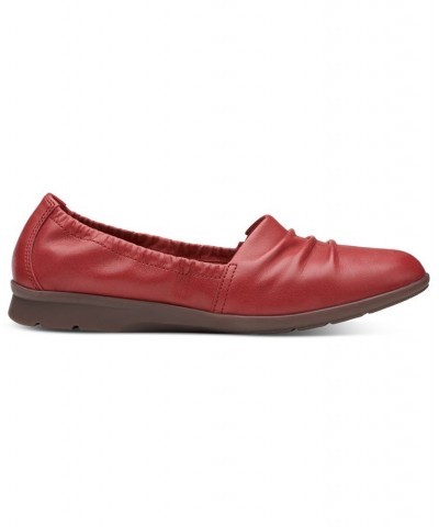 Women's Jenette Ruby Slip-On Flats Red $40.00 Shoes