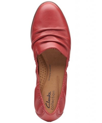 Women's Jenette Ruby Slip-On Flats Red $40.00 Shoes