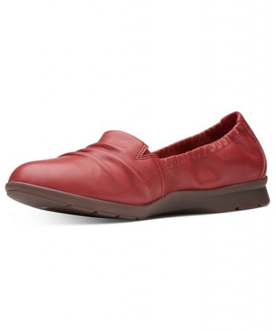 Women's Jenette Ruby Slip-On Flats Red $40.00 Shoes