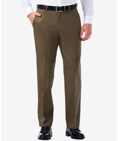 Men's Premium No Iron Khaki Classic Fit Flat Front Hidden Expandable Waist Pant Toast $30.79 Pants