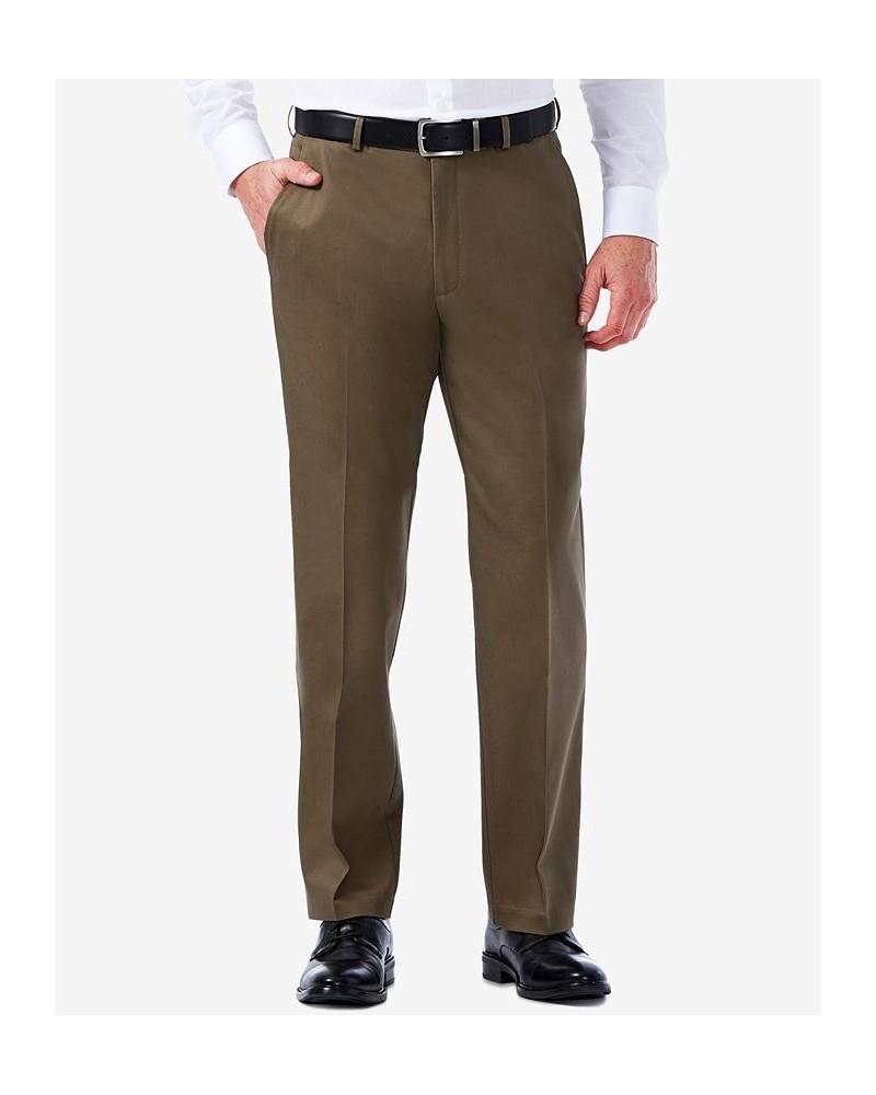 Men's Premium No Iron Khaki Classic Fit Flat Front Hidden Expandable Waist Pant Toast $30.79 Pants