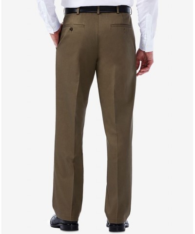 Men's Premium No Iron Khaki Classic Fit Flat Front Hidden Expandable Waist Pant Toast $30.79 Pants