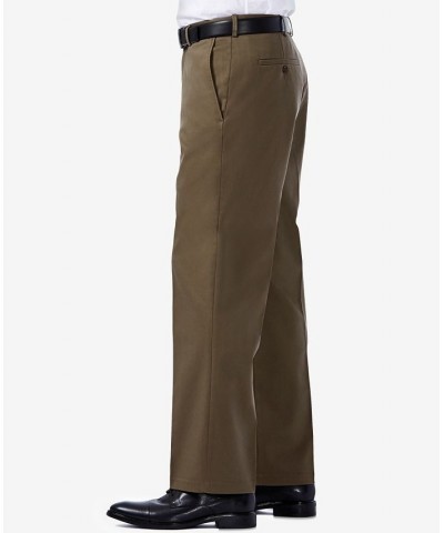 Men's Premium No Iron Khaki Classic Fit Flat Front Hidden Expandable Waist Pant Toast $30.79 Pants