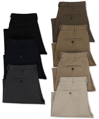 Men's Premium No Iron Khaki Classic Fit Flat Front Hidden Expandable Waist Pant Toast $30.79 Pants